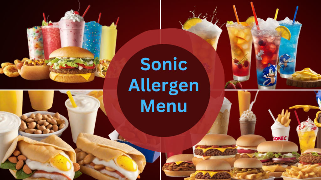 Sonic Allergen Menu