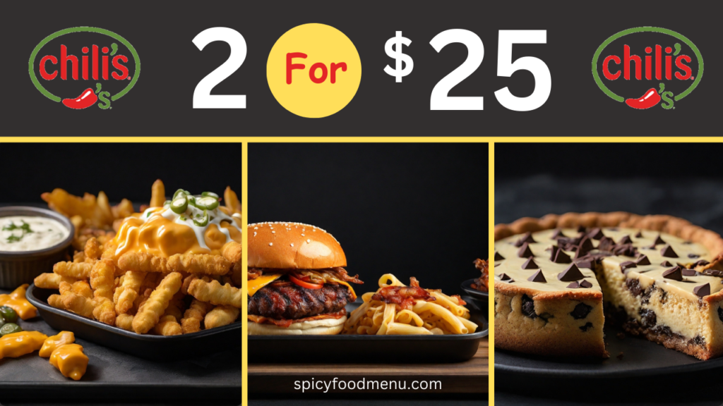 2 For $25 Chili's Menu